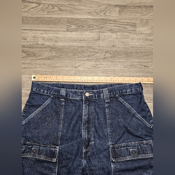 Vintage Wrangler Shorts Mens 36 Jorts Denim Baggy Skater Y2K Southpole Style - Picture 6 of 10